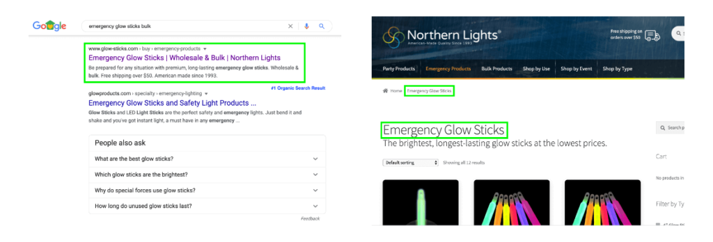 Glow Sticks Keyword Optimization