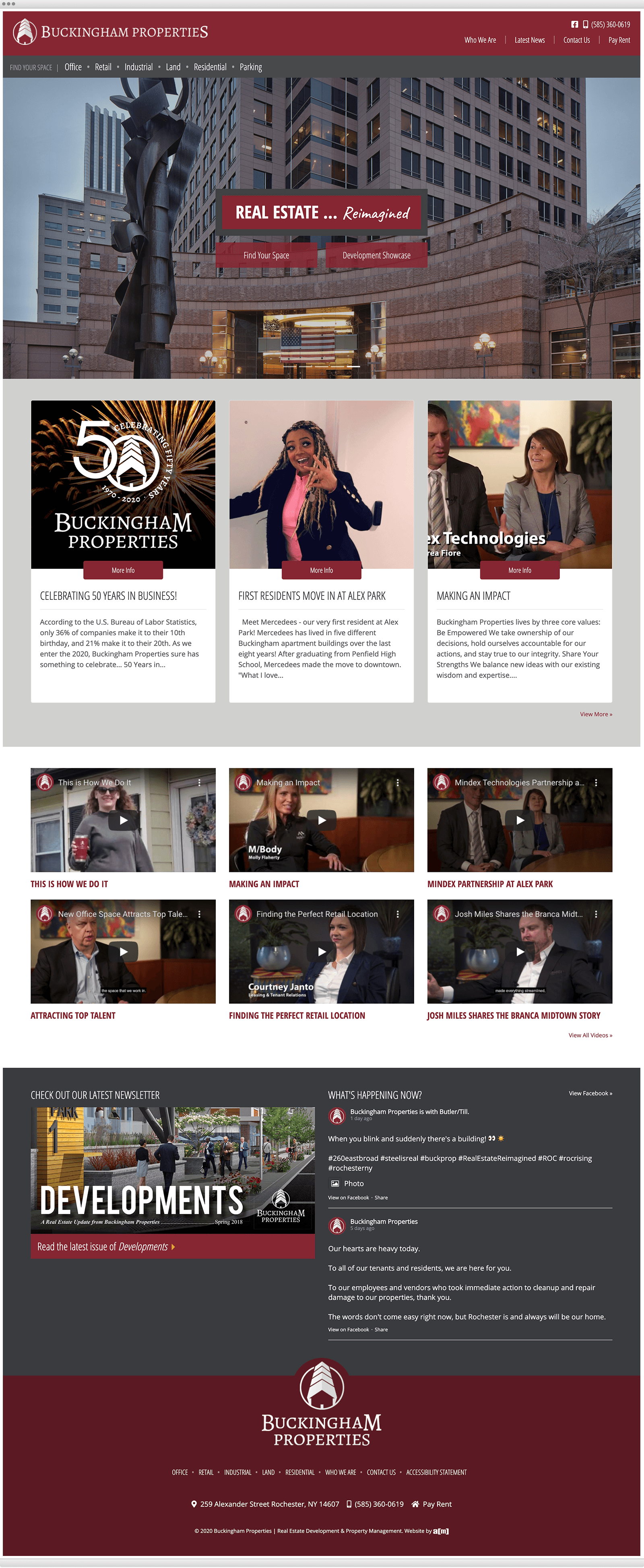Buckingham Properties Website Screenshot