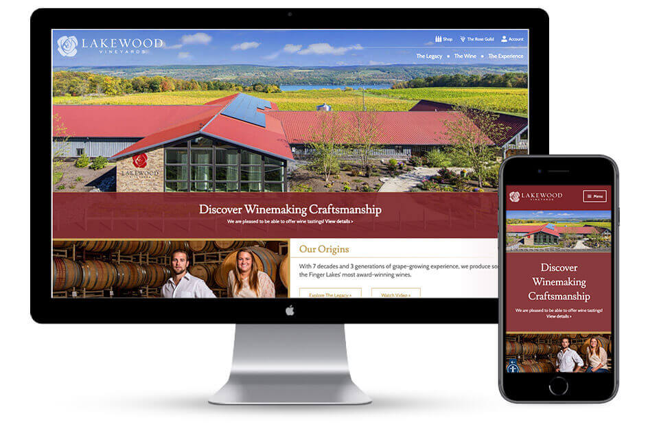 Lakewook Vineyard Website Showcase