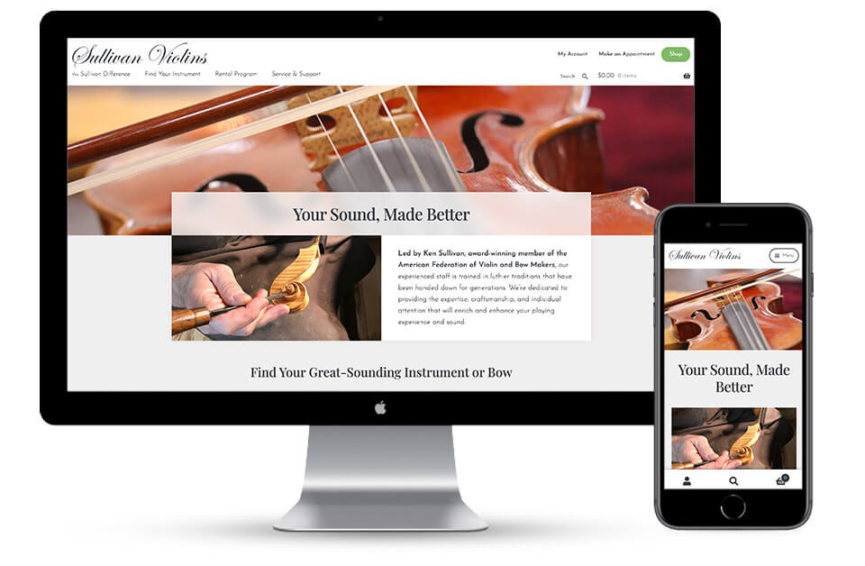 Sullivan Violins Website Showcase
